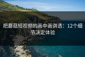 把蘑菇短视频的画中画讲透：12个细节决定体验