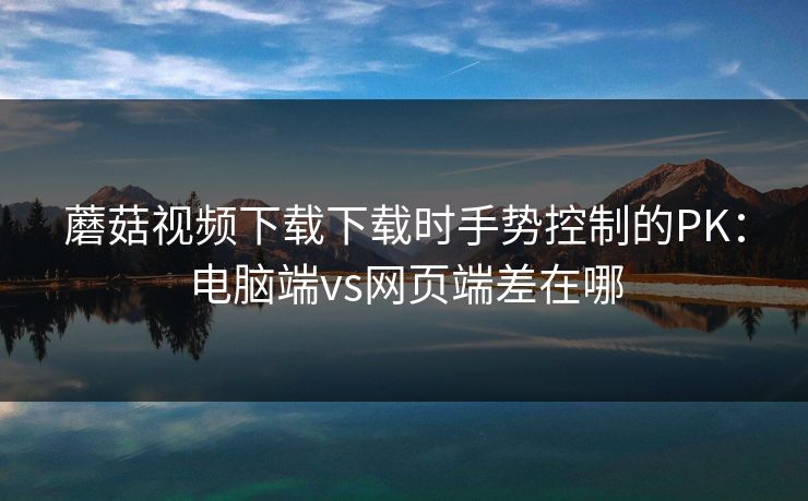 蘑菇视频下载下载时手势控制的PK：电脑端vs网页端差在哪