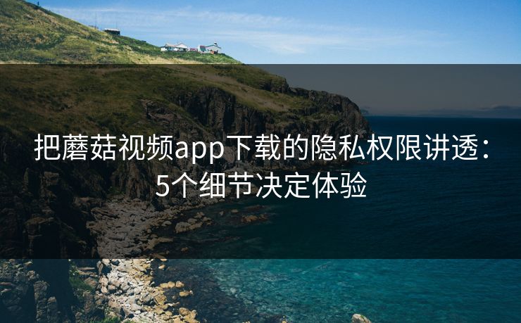 把蘑菇视频app下载的隐私权限讲透：5个细节决定体验