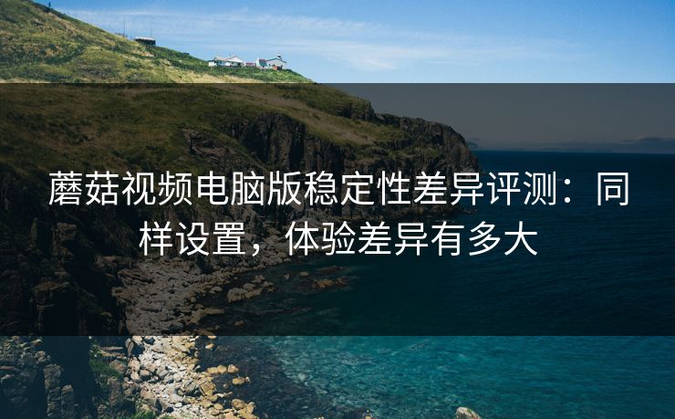 蘑菇视频电脑版稳定性差异评测：同样设置，体验差异有多大
