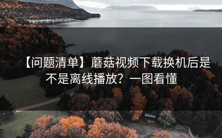 【问题清单】蘑菇视频下载换机后是不是离线播放？一图看懂