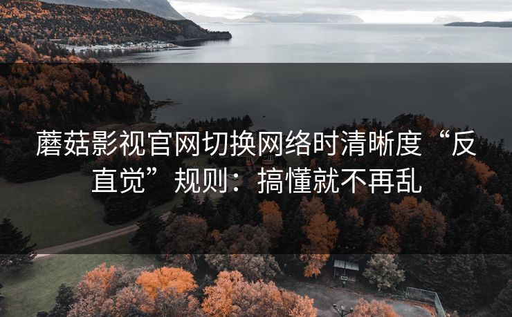 蘑菇影视官网切换网络时清晰度“反直觉”规则：搞懂就不再乱